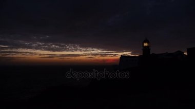 Portekiz deniz feneri günbatımı 