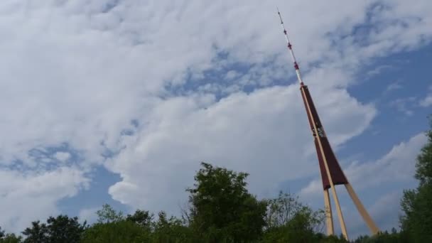 TV tower in Riga — Stock Video
