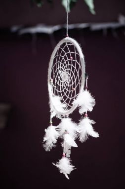 Beyaz dreamcatcher açık atış