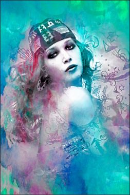 güzel kadın bileşik portre