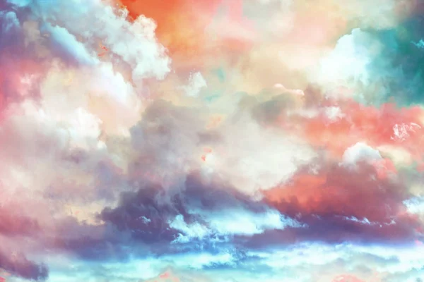 Schöne Fantasie Winter Wolkenlandschaft Hintergrund — Stockfoto