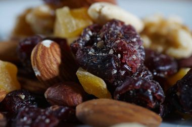 Stüdyo renkli somun karışımı makro amaç ile fotoğraflanmış