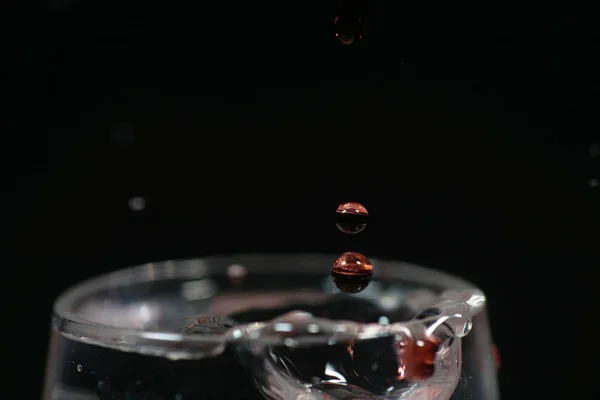 Gotas Agua Escaneadas Con Técnica Fotografía Corto Plazo —  Fotos de Stock