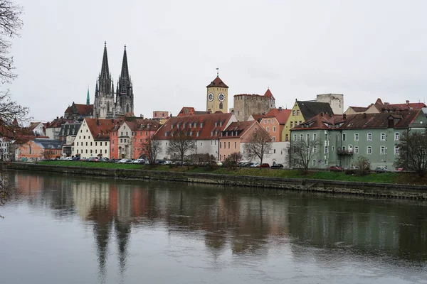 Dit Zijn Diverse Oude Kerken Een Zeer Oude Stad Regensburg — Stockfoto