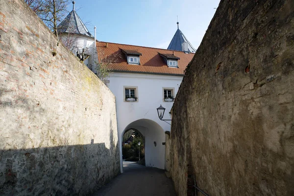 Marco Cidade Castelo Wrth Danúbio Estilo Renascentista — Fotografia de Stock