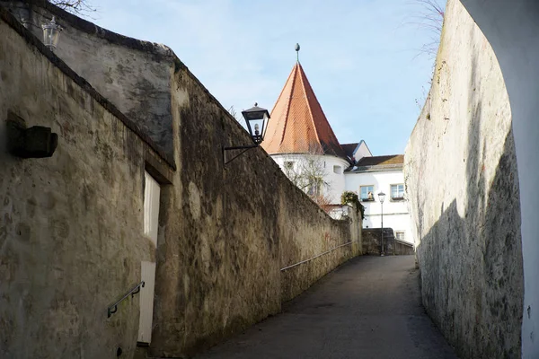 Wahrzeichen Der Stadt Ist Die Burg Der Donau Renaissancestil — Stockfoto