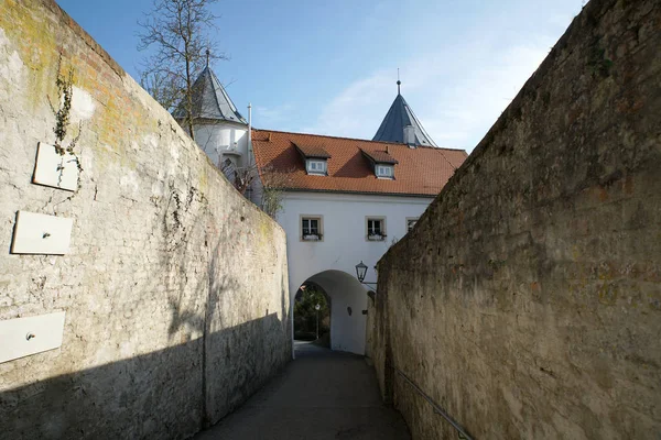 Marco Cidade Castelo Wrth Danúbio Estilo Renascentista — Fotografia de Stock