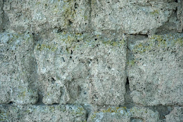 天然石材料で作られた装飾的な壁 — ストック写真