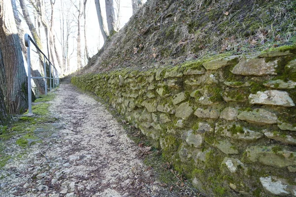 Ornate Walls Made Natural Stone Materials — Stock Photo, Image