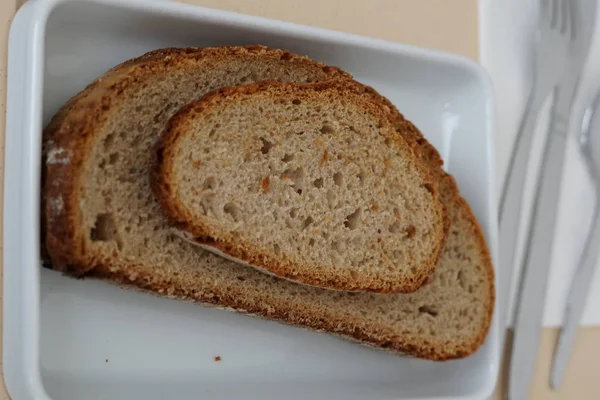 Свежеиспеченный Хлеб Макро Объективом Лучшем Качестве — стоковое фото