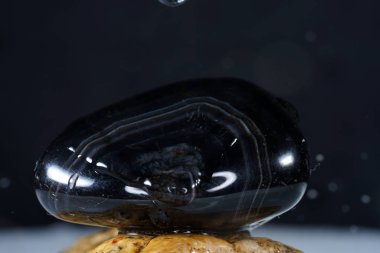 Stüdyodaki taşlar flaş ve makro mercekle fotoğraflanmış.