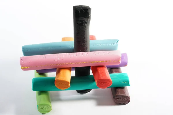 Plasticina Brinquedo Muito Bom Para Crianças Fotografadas Aqui Estúdio — Fotografia de Stock