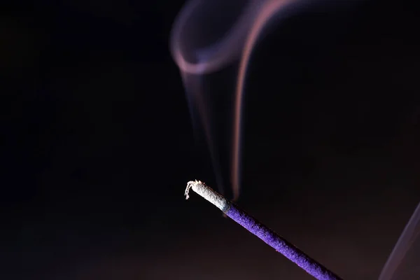 Humo Destelló Con Láminas Colores Fotografiado Estudio — Foto de Stock