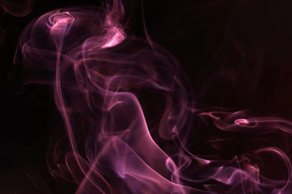 Fumaça Brilhou Com Folhas Coloridas Fotografado Estúdio — Fotografia de Stock