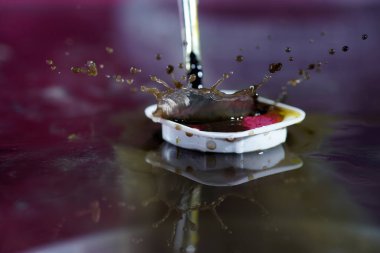 Stüdyoda flaşlı bir boya kutusunun renkleri