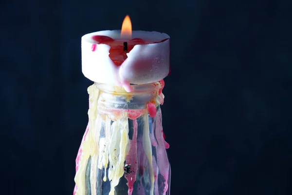 Candles Wax Dripping Photographed Studio — Stock Photo, Image