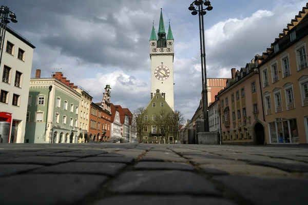 Straubing Una Città Della Bassa Baviera Con Centro Storico Ben — Foto Stock