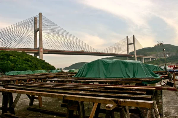 Tsing ma Brücke — Stockfoto