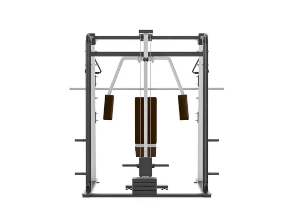 Sala gimnastyczna wielofunkcyjna maszyna, widok z tyłu — Zdjęcie stockowe