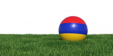 Çim Dünya Kupası 2018 yalan Ermenistan Ermenistan bayrağı futbol topu