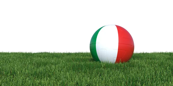 Italië Italiaanse vlag voetbal liggen in het gras WK 2018 — Stockfoto