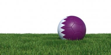 Otların arasında yalan Katar Katar bayrak futbol topu