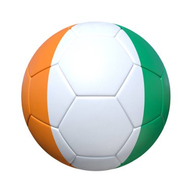 Fildişi Sahili Fildişi Sahili futbol topu ile ulusal bayrak