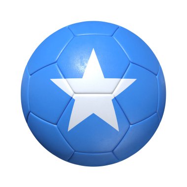 Somali Somali futbol topu ile ulusal bayrak