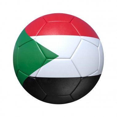 Sudan sudan futbol topu ile ulusal bayrak