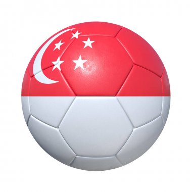 Ulusal bayrağı Singapur Singapurlu futbol topu