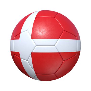 Danimarka futbol topu ile ulusal bayrak