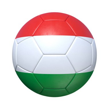 Macaristan Macar futbol topu ile ulusal bayrak