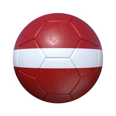 Letonya Letonya futbol topu ile ulusal bayrak