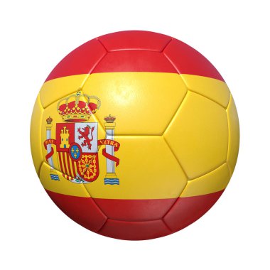İspanya İspanyol futbol topu ile ulusal bayrak
