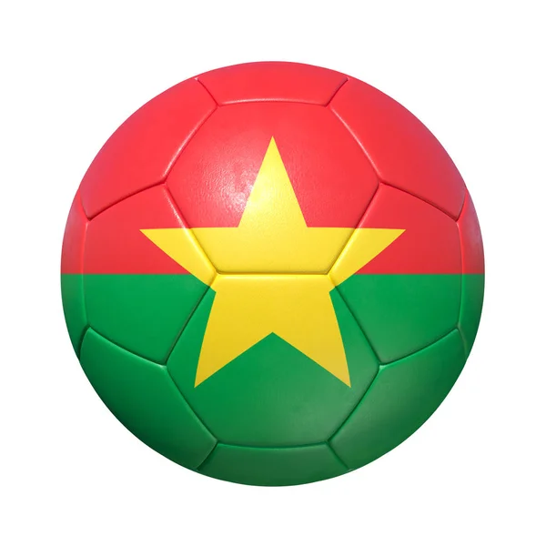 Μπάλα ποδοσφαίρου Μπουρκίνα Φάσο με εθνική σημαία — Φωτογραφία Αρχείου