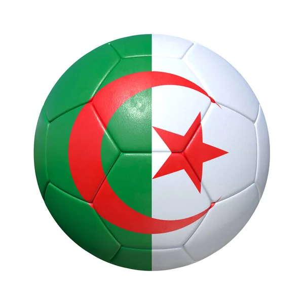 Algerian Algeria soccer ball with national flag — Stock Photo, Image