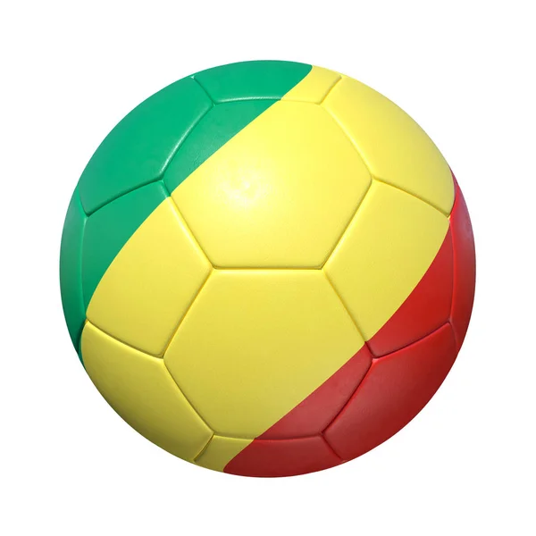 Kongo kongolesischer alter Fußball mit Nationalflagge — Stockfoto