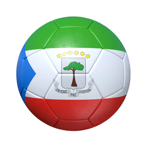 Equatoriaal-Guinea-Guinee voetbal met nationale vlag — Stockfoto