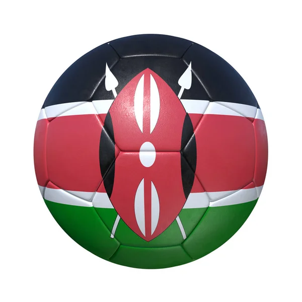 Kenya Pallone da calcio keniota con bandiera nazionale — Foto Stock