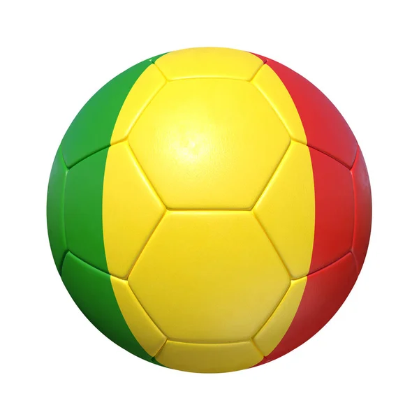 Mali Guinea Guineas pelota de fútbol con bandera nacional —  Fotos de Stock