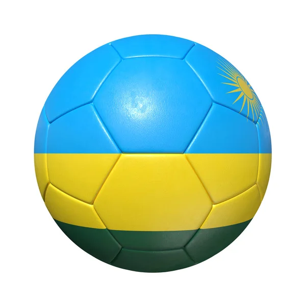 Rwanda Rwandese voetbal met nationale vlag — Stockfoto