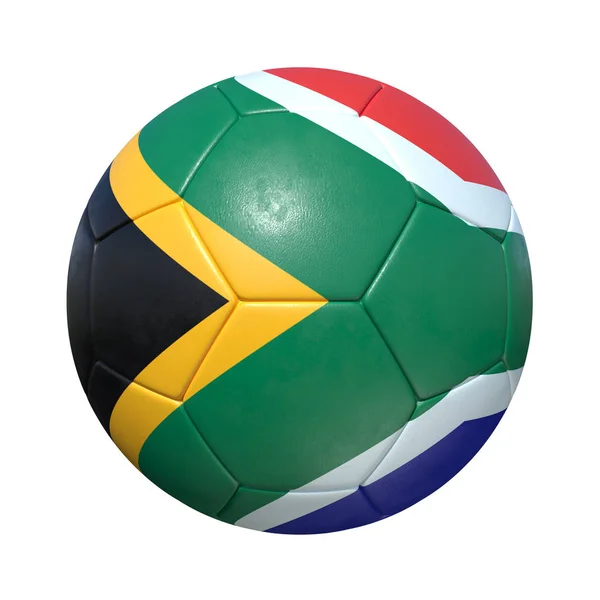 Sydafrika sydafrikansk fotboll med flagga — Stockfoto