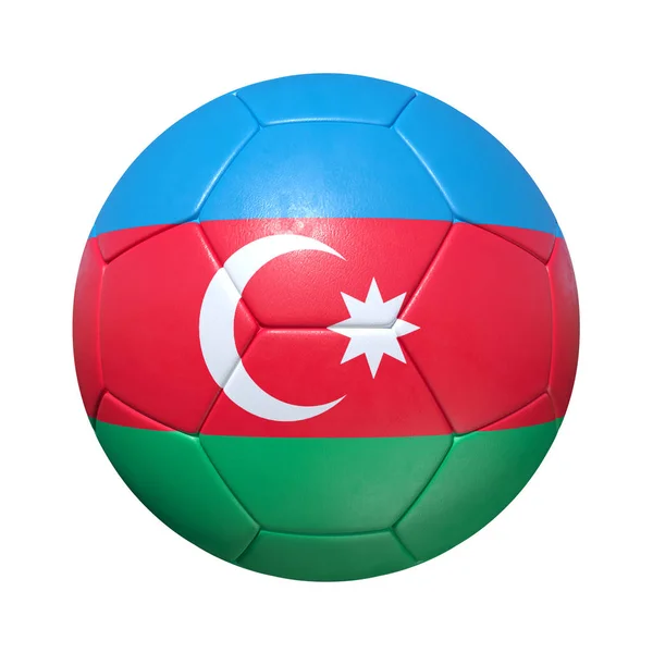 Azerbaijan soccer ball with national flag — Stock Photo, Image