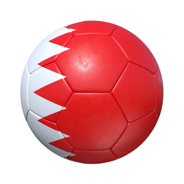 Bahrain Bahrainis fotboll med flagga — Stockfoto