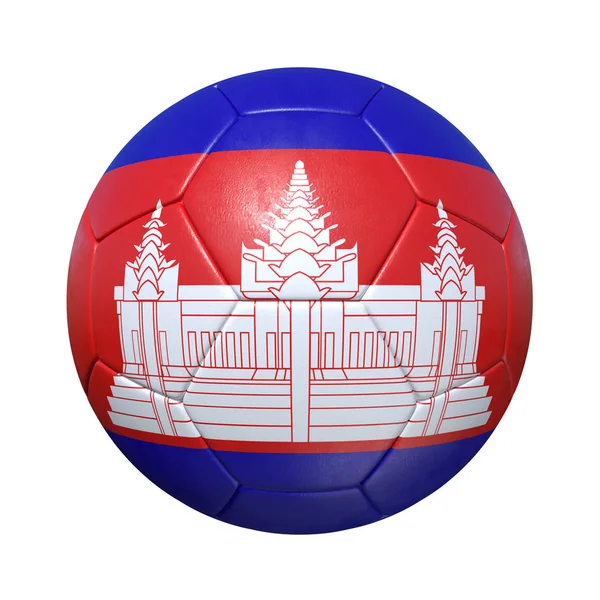 Cambodge Ballon de football cambodgien avec drapeau national — Photo