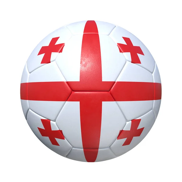 Georgia pelota de fútbol georgiano con bandera nacional — Foto de Stock