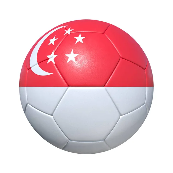 新加坡中国国旗足球球 — 图库照片