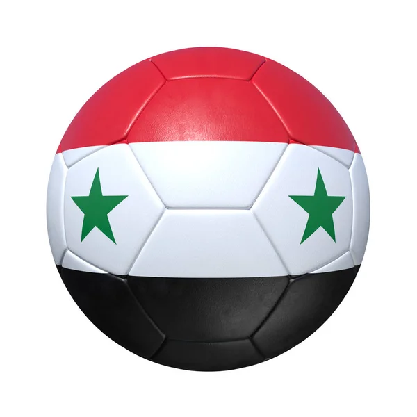 Syryjski Syrii stare piłki nożnej z Flaga narodowa — Zdjęcie stockowe