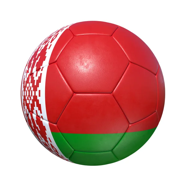 Белорусский футбольный мяч с национальным флагом — стоковое фото