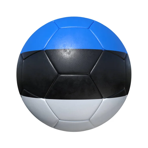 Estland estniska fotboll med flagga — Stockfoto